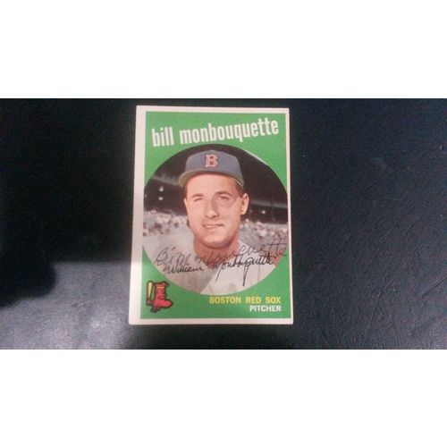 1959 Topps Card # 173 Bill Monbouquette Autograph 201910260703 Boston Red Sox