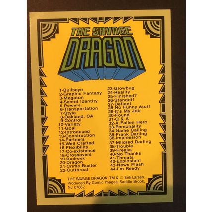The Savage Dragon trading card #90, excellent condition!
