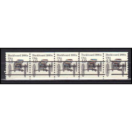 2124a 4.9c Buckboard Very Fine MNH Dry Gum PNC 1/5 Gap 1R X0550