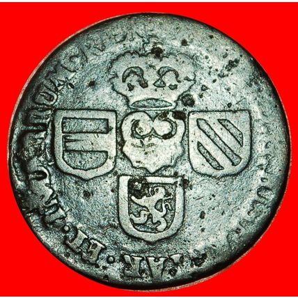 SPAIN (1709-1711): NETHERLANDS ★ 1 LIARD 1709 DUCHY NAMUR!★LOW START★NO RESERVE!