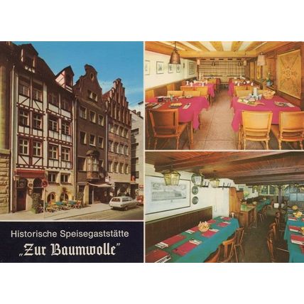 Zur Baumwolle Nurnberg Restaurant German Postcard