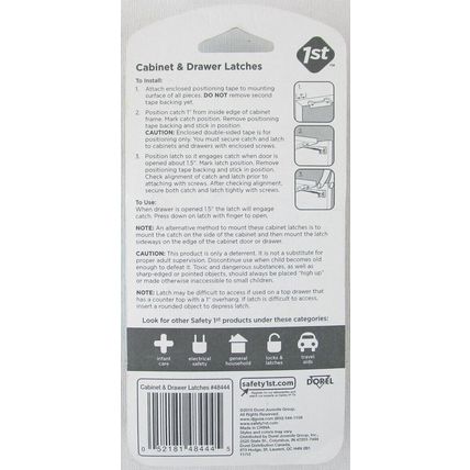 NEW Safety 1st Cabinet & Drawer Latches, 7 Pack, #48444