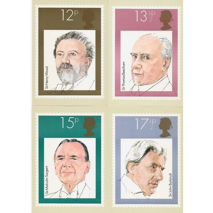GB 1980 September PHQ M set of 4 British Conductors