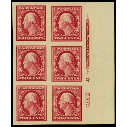 384, Mint NH Superb 2¢ Plate Block Of Six Stamps - Stuart Katz