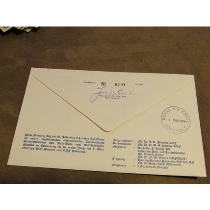 Flown 1979 British Forces Postal Cover - 1st Airmail Service Folkestone-Cologne