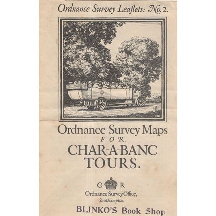 Ordnance Survey Victorian Charabanc Car Transport Map Leaflet