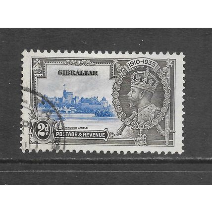 GIBRALTAR 1935 KG5 SG114 114 SG SILVER JUBILEE 2d