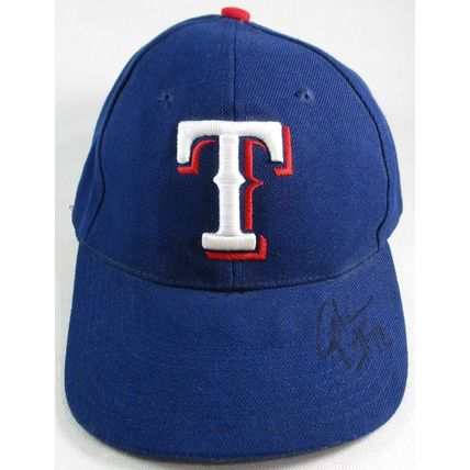 Pre-Owned Texas Rangers Blue Baseball Cap Hat, One Size, SIGNED #72, Help!!!