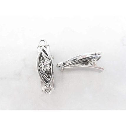 Set of 2 extra tiny small silver metal alligator hair clip for fine thin hair