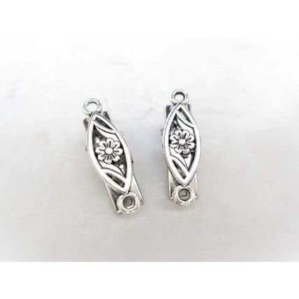 Set of 2 extra tiny small silver metal alligator hair clip for fine thin hair