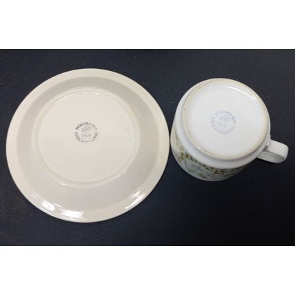 1977 Original Fleur Hornsea Coffee Mugs Cups Saucer Plates Flowers ENGLAND