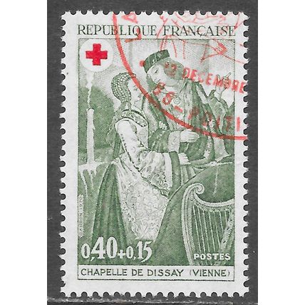 FRANCE 1970 RED CROSS CHARITY GANDON CHAPELLE DE DISSAY LOVERS USED