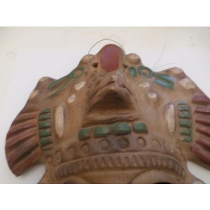 Vintage - Mayan - Mexico - Terracotta - Mask/Wall Hanging- 1980`S - Approx. 28cm