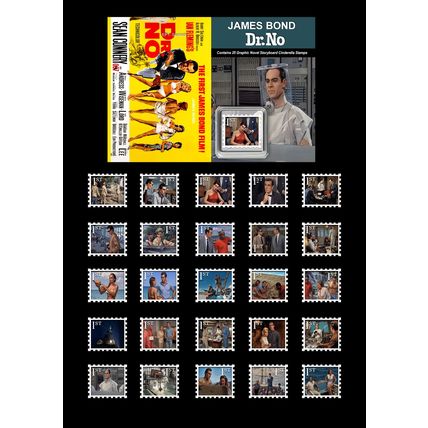 James Bond (Dr No) Comic Storyboard Cinderella Stamp Set