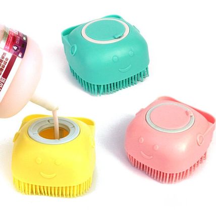 Silicone Dog Bath Massage Brush | Pet Grooming & Shampoo Dispenser