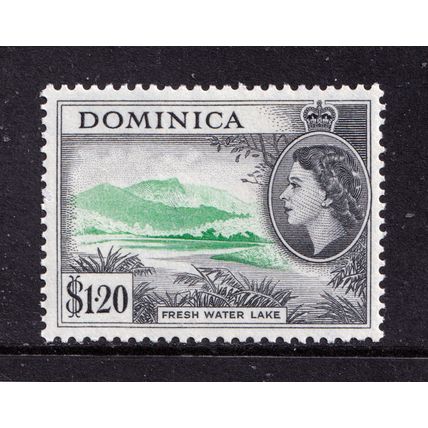 Dominica QEII 1954-62 $1.20 Emerald Black Lake SG157 Mint MH