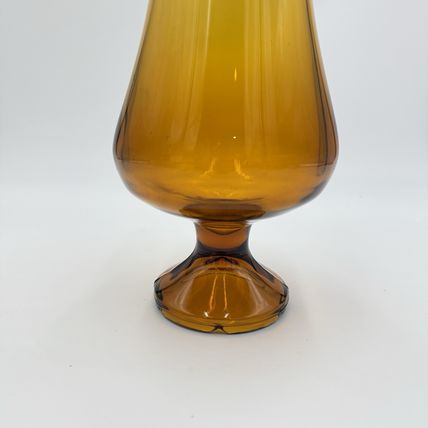MCM LE Smith Swung Amber 15” Art Glass Vase