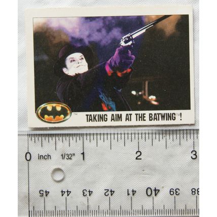 1989 Topps Batman card No.107 - Taking Aim At The Batwing