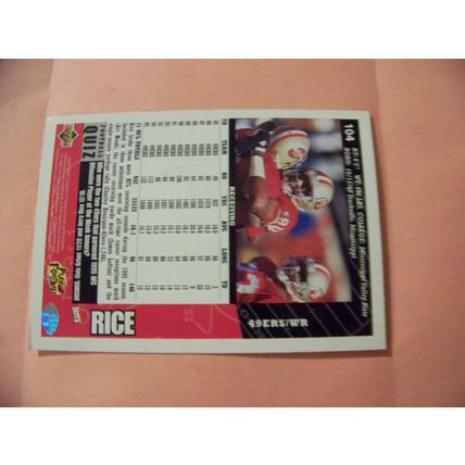 USED!! 2005 Score Football Card #95 Kevin Jones & UPPER DECK JERRY RICE #104