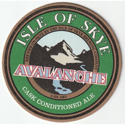 BEER MAT - ISLE OF SKYE BREWERY - AVALANCHE - (Cat No 003) - (1997)