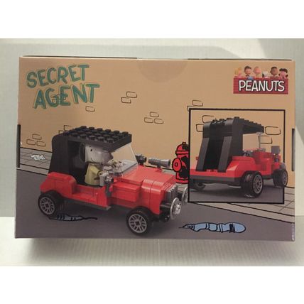 NEW Peanuts Snoopy Secret Agent Car Building Set - 114 Pieces