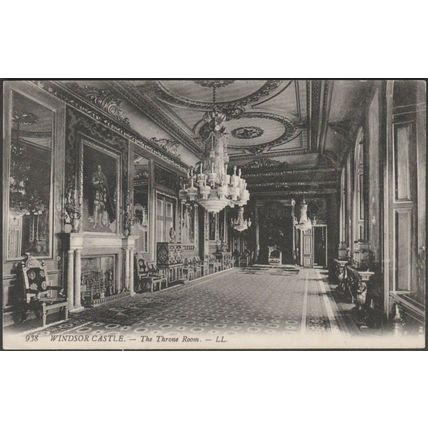 The Throne Room, Windsor Castle, 1913 - Lévy Postcard LL938