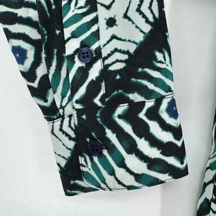 Le Superbe Button Up Printed Long Sleeve Shirt Women's Size Small Chic Designer