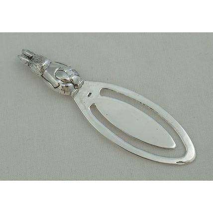 Vintage Sterling Silver Rabbit Bookmark, Birmingham 1991, 80mm, 8g.