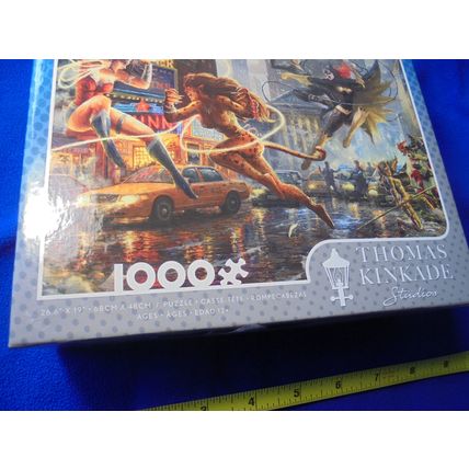 JUSTICE LEAGUE FEMALES 1000 Piece PUZZLE!! Thomas Kinkade!! MINT! $26.00 Shipped