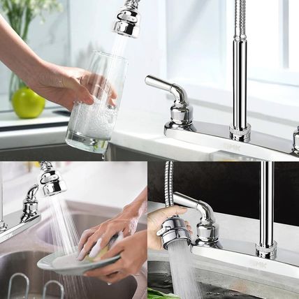 XMK All Metal RV Kitchen Faucet,Camper RV Kitchen Sink Faucet Replacement with F