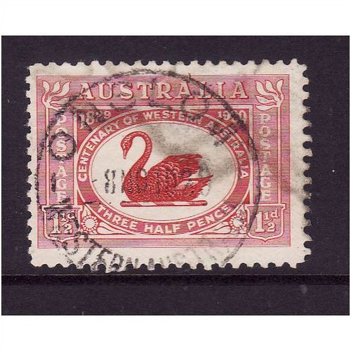 AUSTRALIA 1929 SG 116 1 1/2d SCARLET CENT WESTERN AUSTRALIA FINE USED