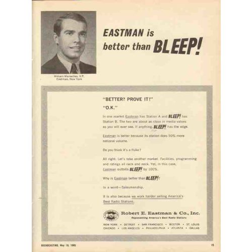 robert e eastman company 1965 vp william marseilles bleep vintage ad