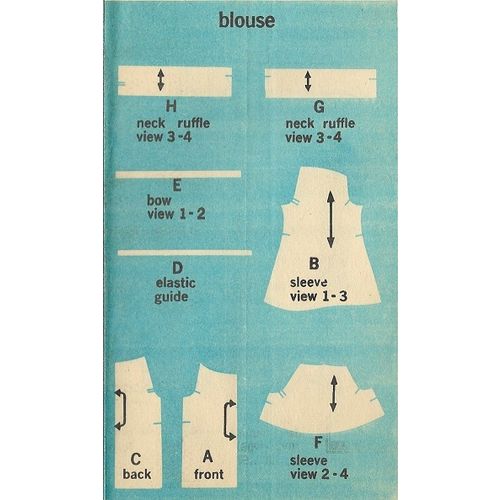 Simplicity 6412 Sewing Pattern Misses Blouse in 4 Styles Size Medium 12-14 Used