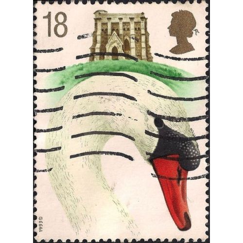 GB, BIRDS, Mute Swan, white 1993, 18p