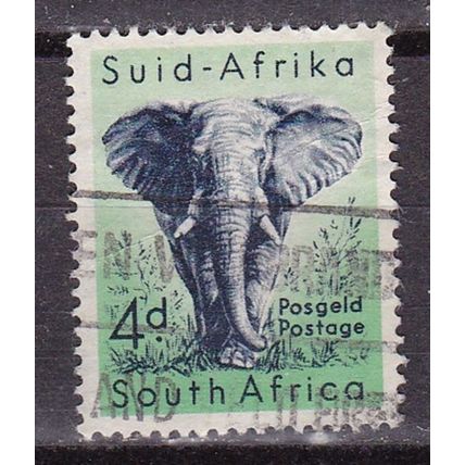 SOUTH AFRICA 1954 WILD ANIMALS 4d ELEPHANT USED SG156 #1