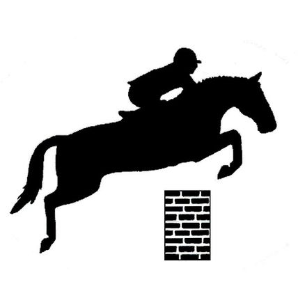 Jumper Horse & Rider Equine Decal Black Silhouette Sticker - Not Waterproof