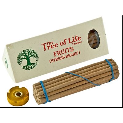 The Tree of Life Fruits (Stress Relief) Tibetan Style Incense, 30 Sticks 4" Long