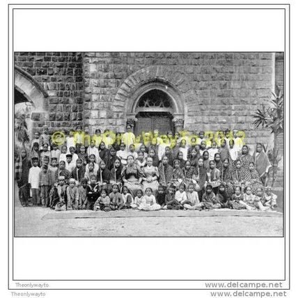 Indian Jews At Mission School, India, 1899, MODERN REPRODUCTION
