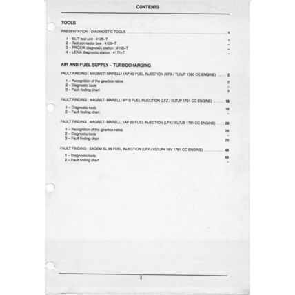 Citroen Xsara Diagnosis Service Manual Ignition 1997 BRE0325GB PDF