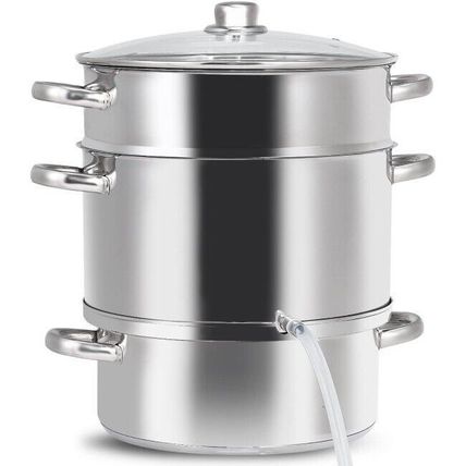 11 Quart Stainless Steel Steamer / Fruit Vegetable Juicer