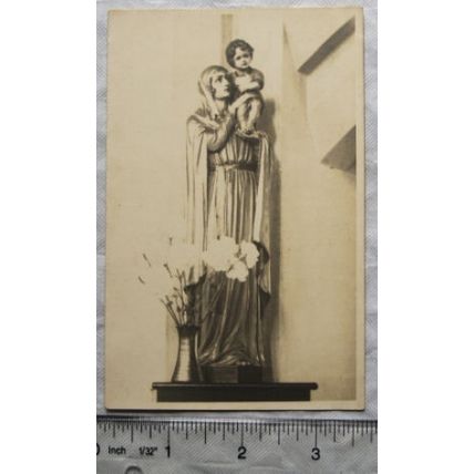 vintage postcard Religious Statue, no indication of where it is