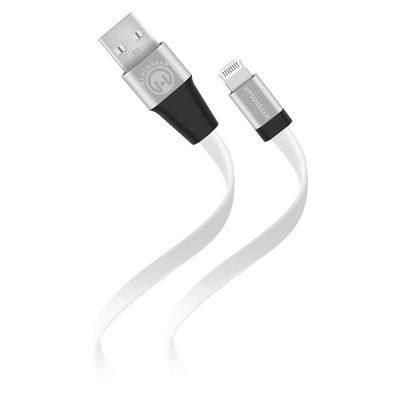 Flexi USB to Lightning Flat Cable 6ft[ 6FT White ]