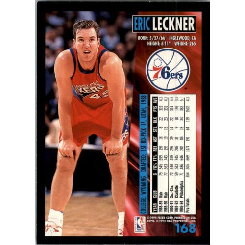1994-95 Fleer Basketball Eric Leckner
