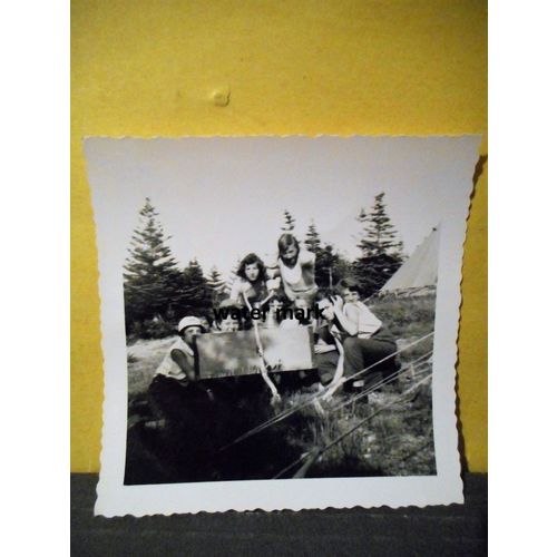 Girl Guides Scouts Vintage Black and White Photo 1958 #4