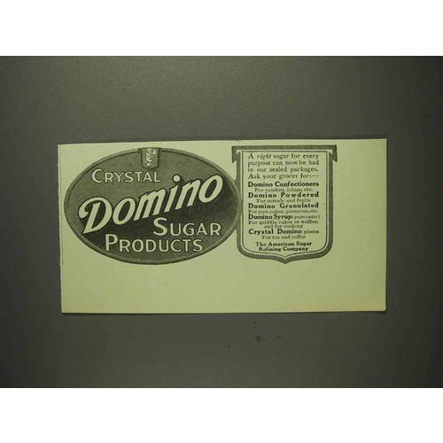 1914 Domino Sugar Products Ad - Cyrstal