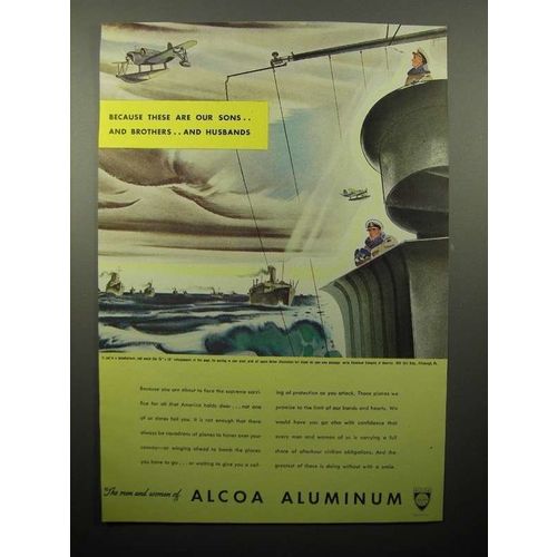 1943 WWII Alcoa Aluminum Ad - These are Our Sons