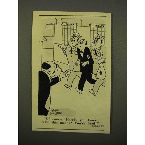 1947 Cartoon by Henry Boltinoff - You're Fired