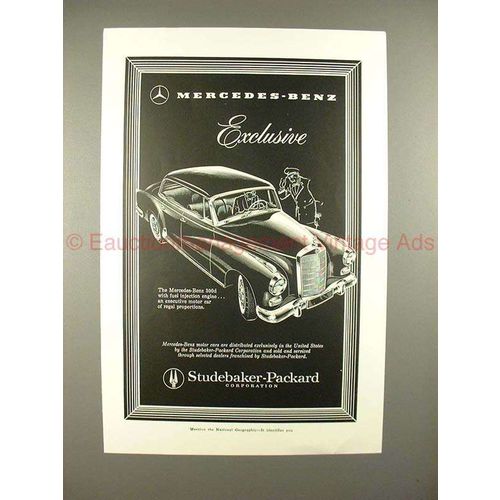 1957 Mercedes-Benz 300d Car Ad - Exclusive - NICE!!