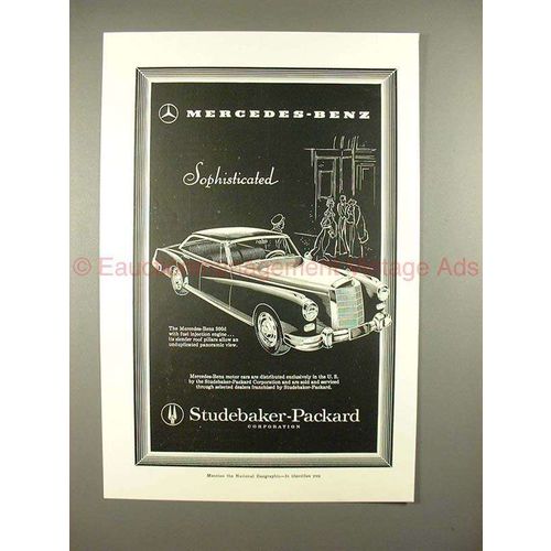 1957 Mercedes-Benz 300d Car Ad - Sophisticated - NICE!!