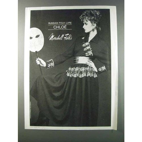 1981 Marshall Field's Ad - Chloe Fashion - Russian Folk